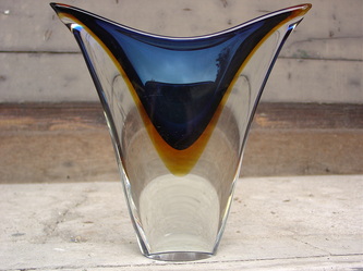 Luciano #Gaspari #Salviati  vase glass sommerso in the manner of  flavio #poli #seguso design years 56