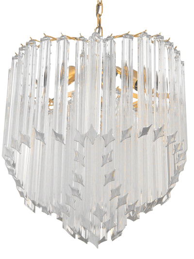 Paolo #Venini Italy ceiling #lamp "quadrilobi" glass years70