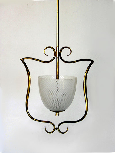 carlo @scarpa design years '30 for @venini ceiling lamp glass #reticello zenfirico #reticulated