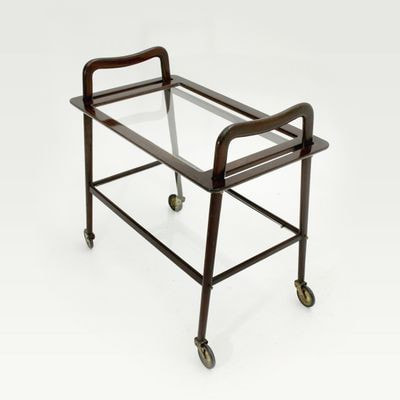 bar cart by Ico Parisi design yeras '50, removible tray