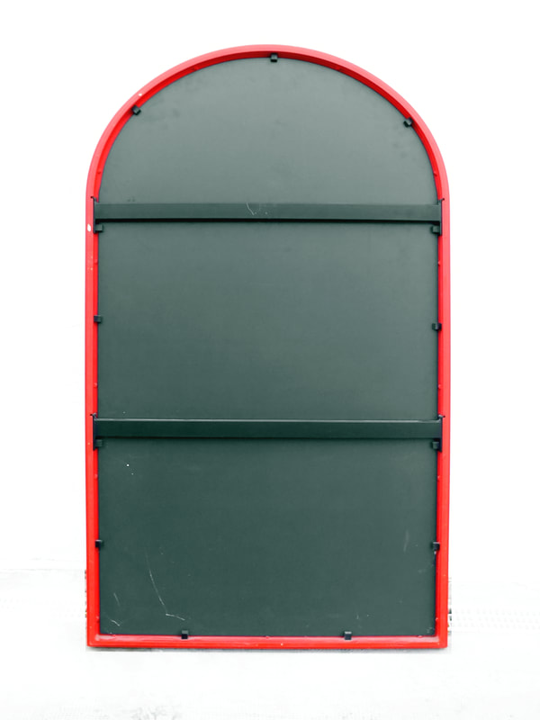 Anna Castelli Ferrieri design years 80 for kartell Italy mirror red postmodern