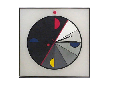Morphos Italy Kurt B.Del banco design, large clock years '80 (Memphis era)