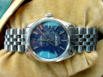 Rolex Oyster tropical perpetual blu referenza 1003, anno '66 automatico raro quadrante corteccia virato in vintage