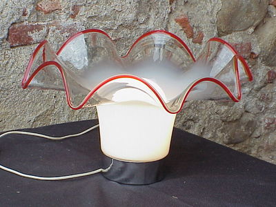 #Vistosi Italy design lamp in glass lattimo vintage years '70( #Seguso 