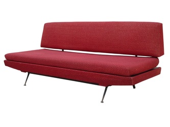 #Flexform Italy production  red sofas dormeuse in the manner of marco #zanuso  italy design years 50 isa