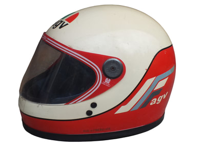 agv helmet in fiberglass design Kenny Roberts Yamaha perfect vintage condition