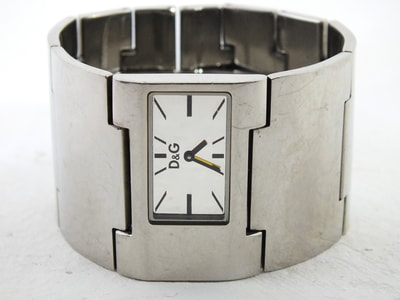Dolce & Gabbana orologio integrato bracciale Time design vintage acciaio years 2000