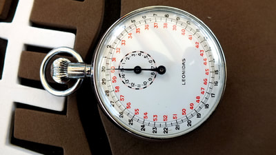 Leonidas cronometro da tasca vintage perfetto taglia grande 50 mm years 80