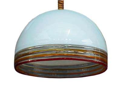 #Leucos ceiling lamp in glass #Febo by Robert #Pamio design year '70 