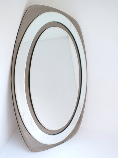 #Metalvetro #Galvorame specchio #mirror vintage design years '60 (#cristal art #fontana #luxor era)