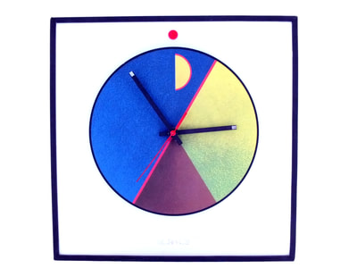 Morphos wall clock by Kurt Del Banco years '80 perfect condition (sottsass era)