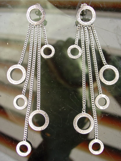 pianegonda earrings silver signed designorecchini anelli