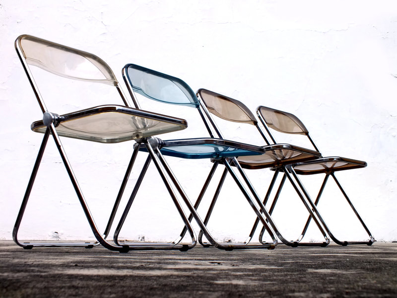 Piretti Giancarlo per Anonima Castelli 4 chairs Plia various colors